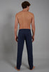 CECEBA Men’s 100% Cotton Blue Check Long  Cotton Checked Lounge & Sleep Pants 31046